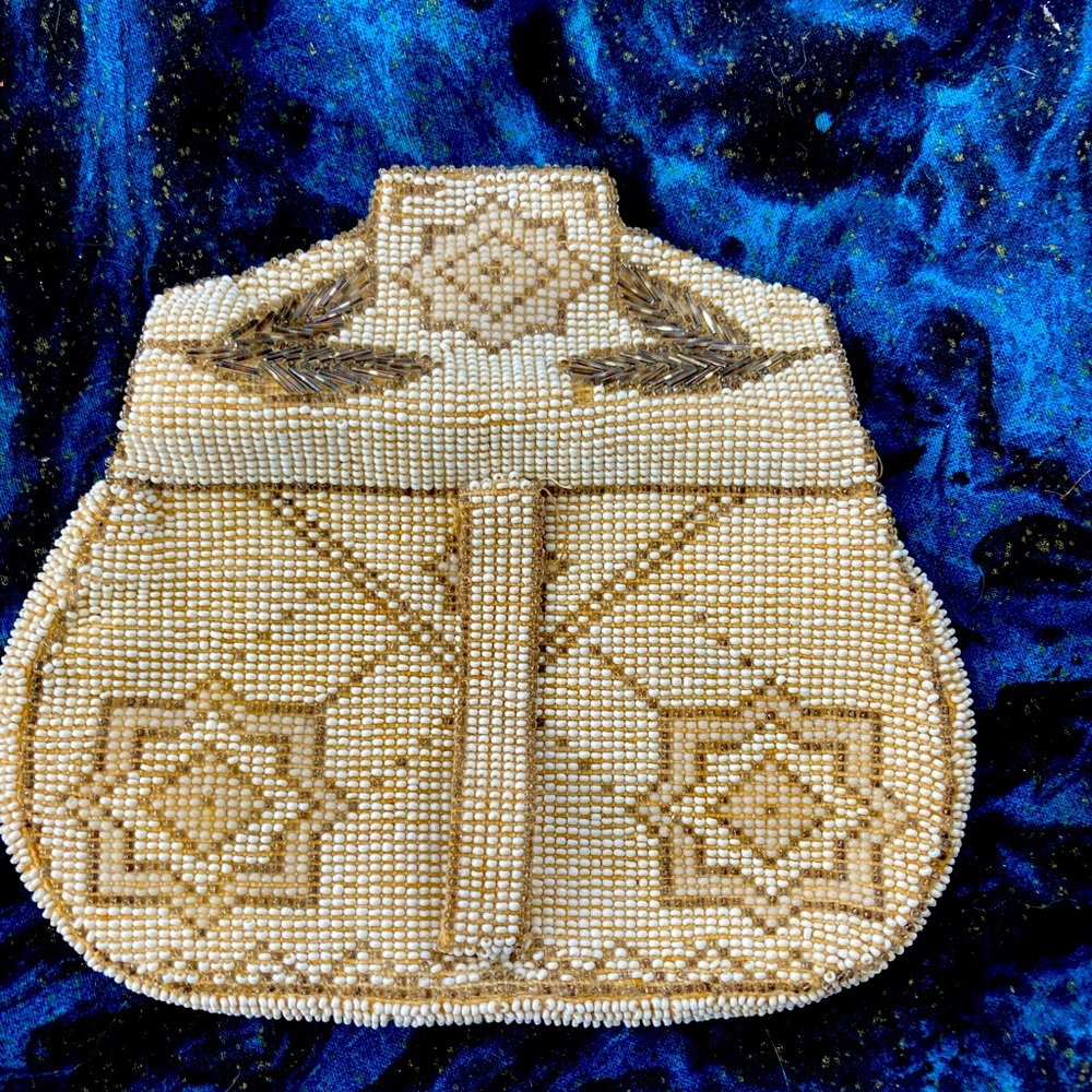 Hand beaded and Edwardian and mini bag